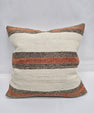 Turkish Hemp Pillow Natural Orange Brown Beige Pillow Cushion Cover 24" x 24" #9207