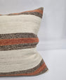 Turkish Hemp Pillow Natural Orange Brown Beige Pillow Cushion Cover 24" x 24" #9207