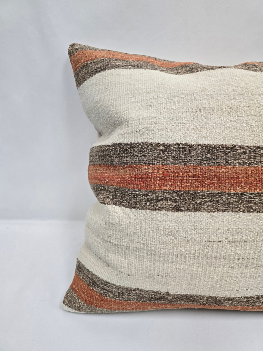 Turkish Hemp Pillow Natural Orange Brown Beige Pillow Cushion Cover 24" x 24" #9207