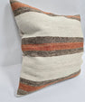 Turkish Hemp Pillow Natural Orange Brown Beige Pillow Cushion Cover 24" x 24" #9207