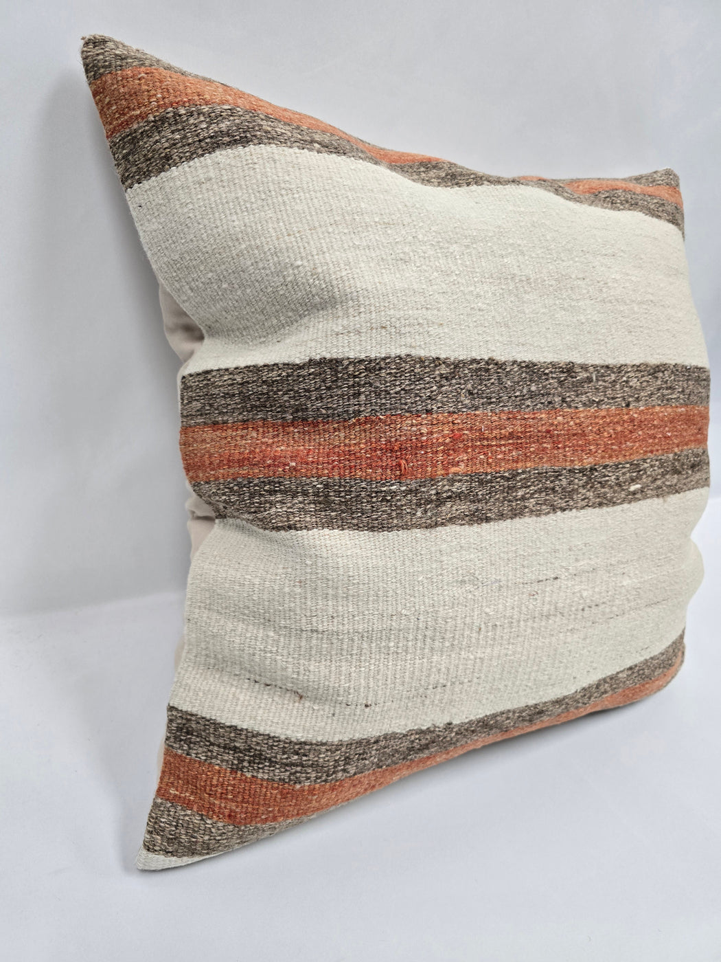 Turkish Hemp Pillow Natural Orange Brown Beige Pillow Cushion Cover 24" x 24" #9207
