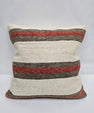 Turkish Hemp Pillow Natural Red Brown Beige Pillow Cushion Cover 24" x 24" #9206
