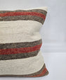 Turkish Hemp Pillow Natural Red Brown Beige Pillow Cushion Cover 24" x 24" #9206