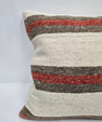 Turkish Hemp Pillow Natural Red Brown Beige Pillow Cushion Cover 24" x 24" #9206