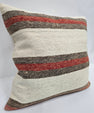 Turkish Hemp Pillow Natural Red Brown Beige Pillow Cushion Cover 24" x 24" #9206