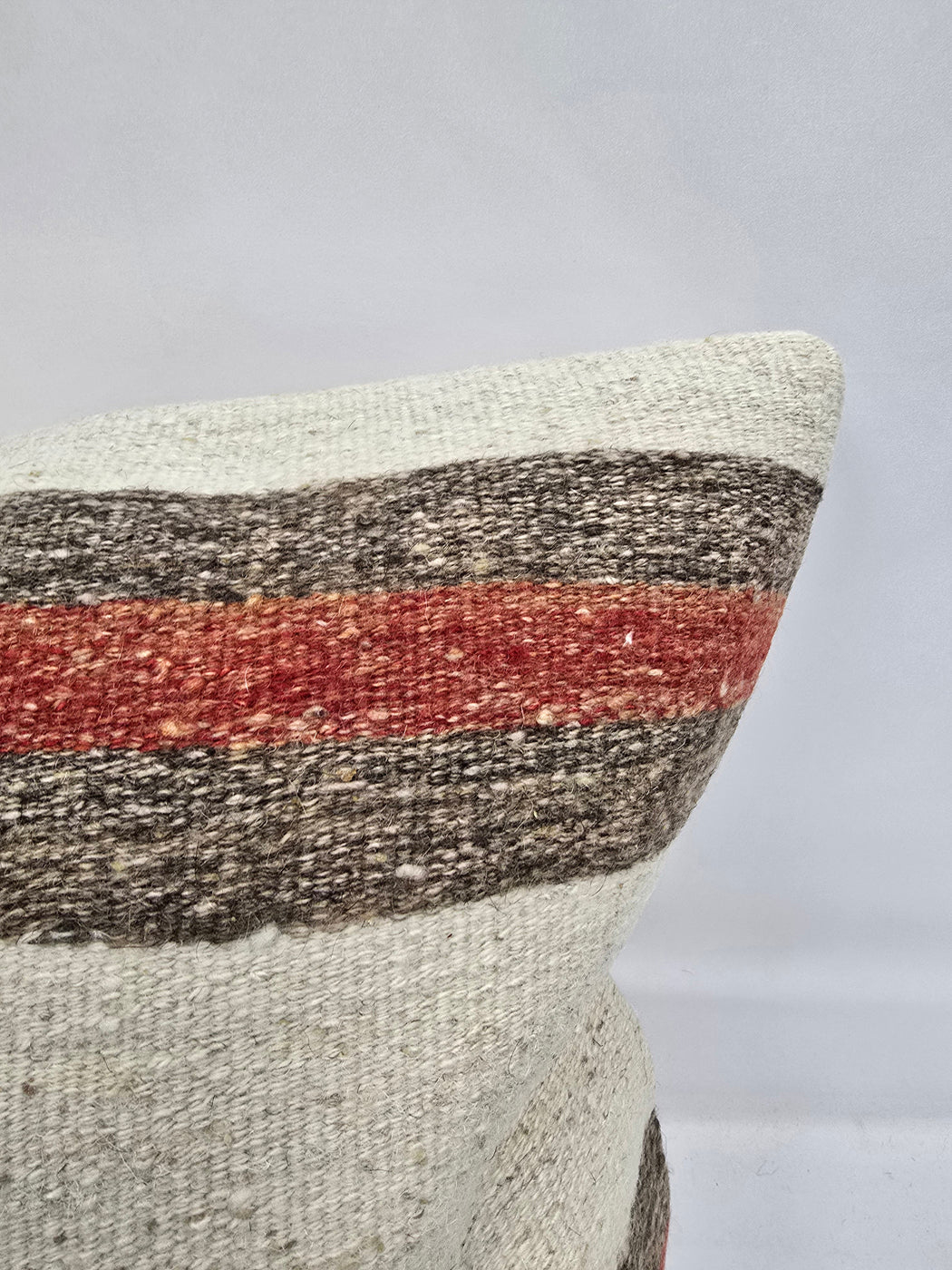 Turkish Hemp Pillow Natural Red Brown Beige Pillow Cushion Cover 24" x 24" #9206