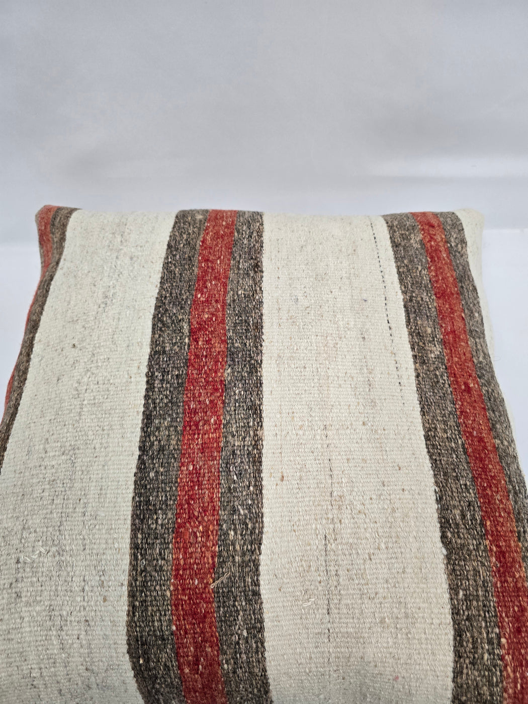 Turkish Hemp Pillow Natural Red Brown Beige Pillow Cushion Cover 24" x 24" #9206