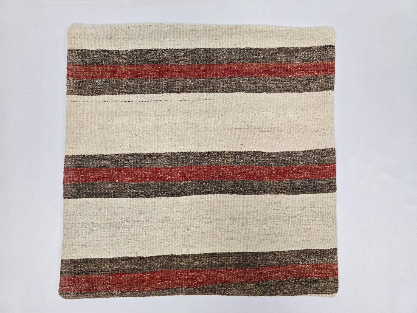 Turkish Hemp Pillow Natural Red Brown Beige Pillow Cushion Cover 24" x 24" #9206