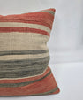 Turkish Hemp Pillow Natural Red Green Beige Pillow Cushion Cover 24" x 24" #9205