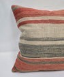 Turkish Hemp Pillow Natural Red Green Beige Pillow Cushion Cover 24" x 24" #9205