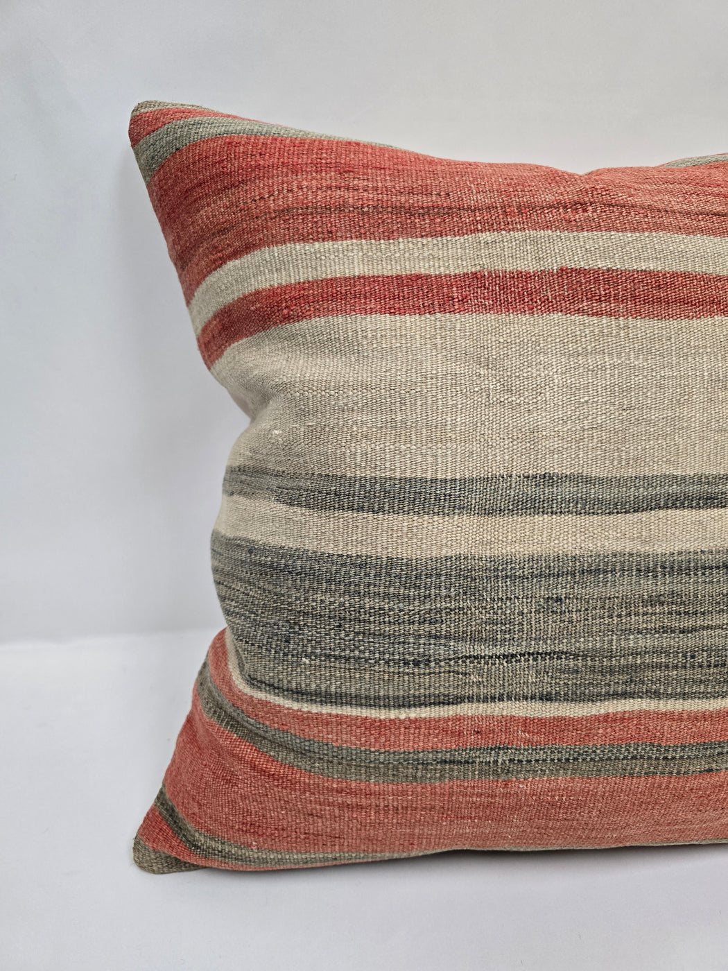 Turkish Hemp Pillow Natural Red Green Beige Pillow Cushion Cover 24" x 24" #9205