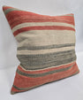 Turkish Hemp Pillow Natural Red Green Beige Pillow Cushion Cover 24" x 24" #9205
