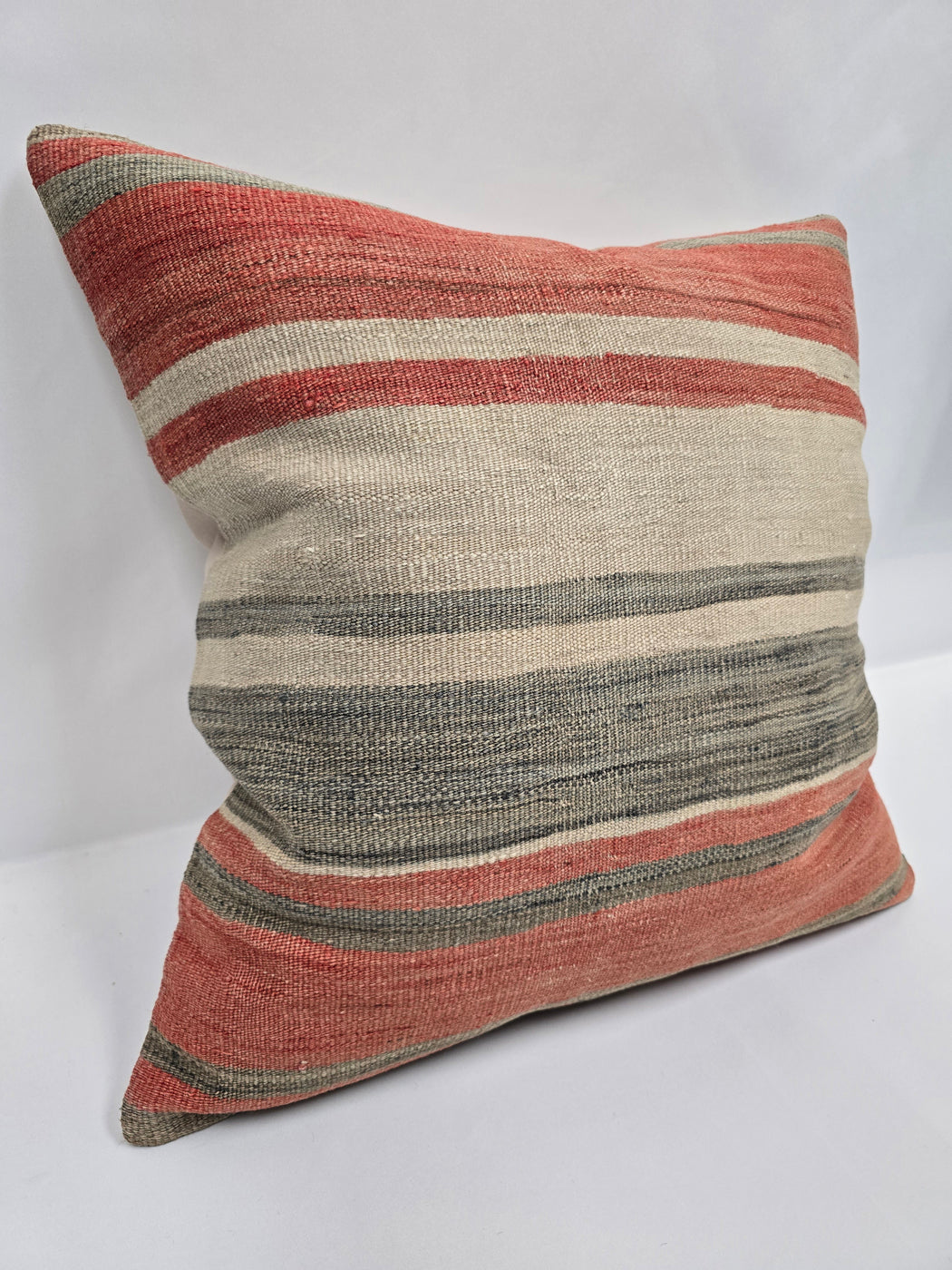 Turkish Hemp Pillow Natural Red Green Beige Pillow Cushion Cover 24" x 24" #9205