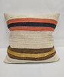 Turkish Hemp Pillow Natural Orange Navy Brown Beige Pillow Cushion Cover 24" x 24" #9204