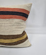 Turkish Hemp Pillow Natural Orange Navy Brown Beige Pillow Cushion Cover 24" x 24" #9204