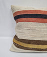 Turkish Hemp Pillow Natural Orange Navy Brown Beige Pillow Cushion Cover 24" x 24" #9204