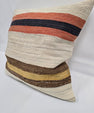 Turkish Hemp Pillow Natural Orange Navy Brown Beige Pillow Cushion Cover 24" x 24" #9204