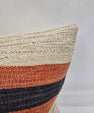 Turkish Hemp Pillow Natural Orange Navy Brown Beige Pillow Cushion Cover 24" x 24" #9204