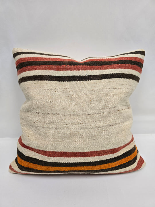 Turkish Hemp Pillow Natural Red Brown Black Beige Pillow Cushion Cover 24" x 24" #9203