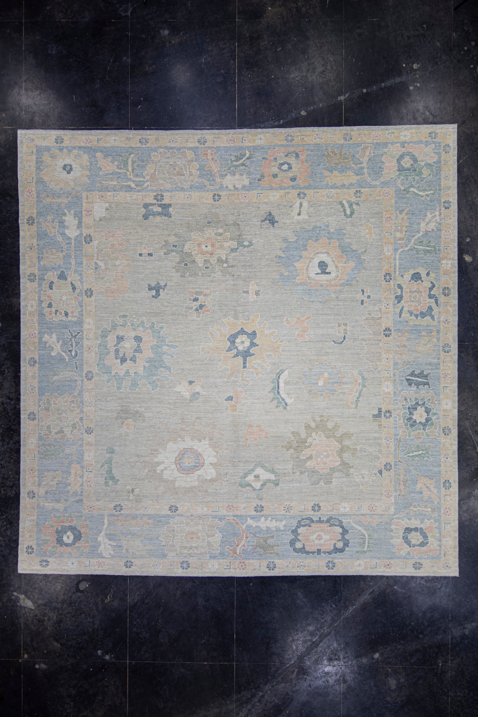 Square Turkish Oushak Rug 12'3" x 12'5" #17230