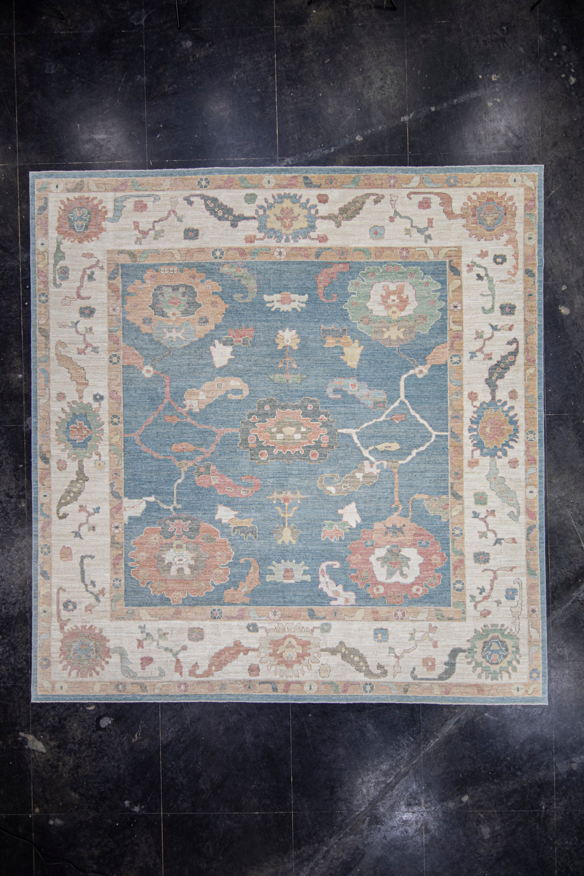 Square Turkish Oushak Rug 11'9" x 12'3" #17352