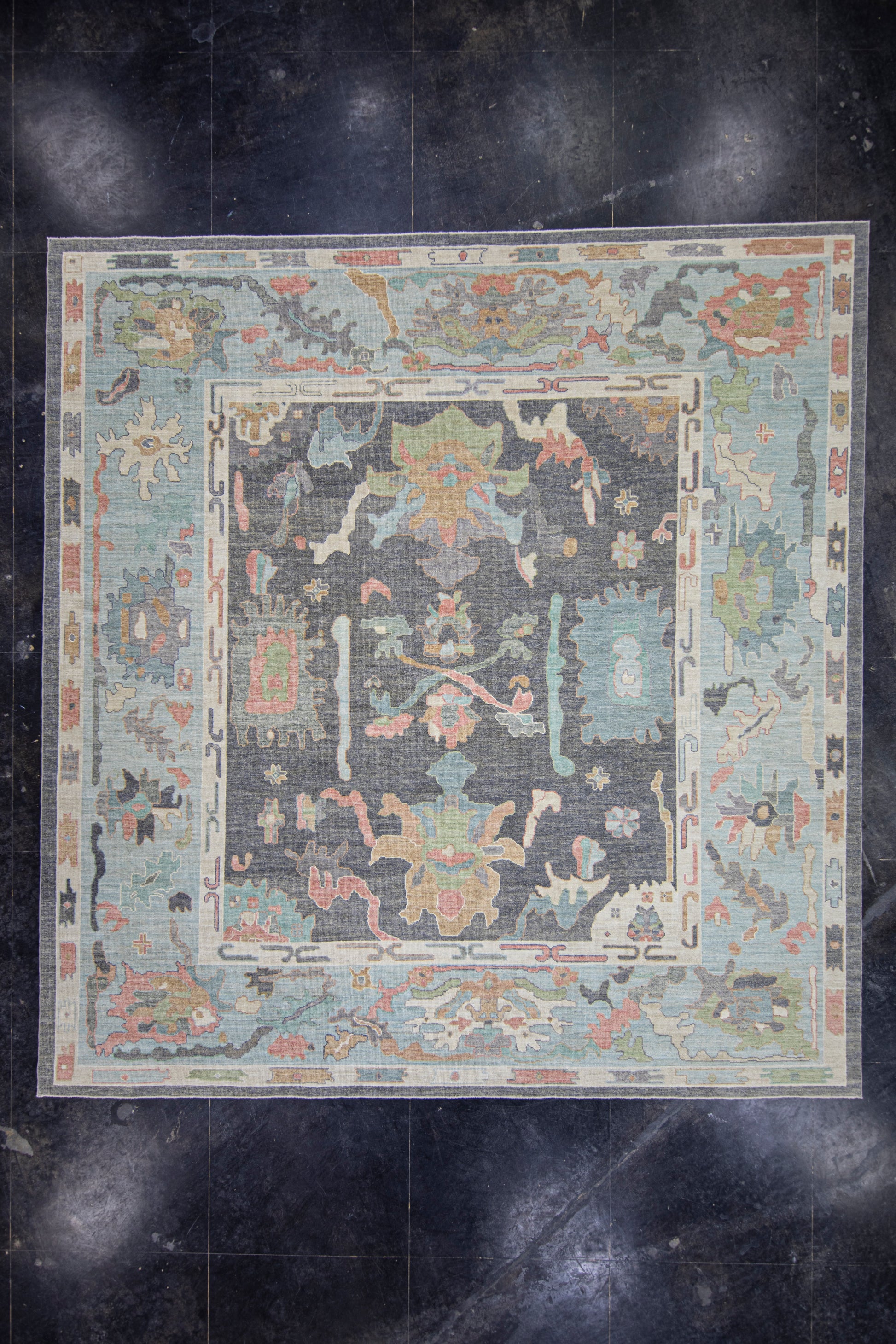 Square Turkish Oushak Rug 12'3" x 12'10" #17355