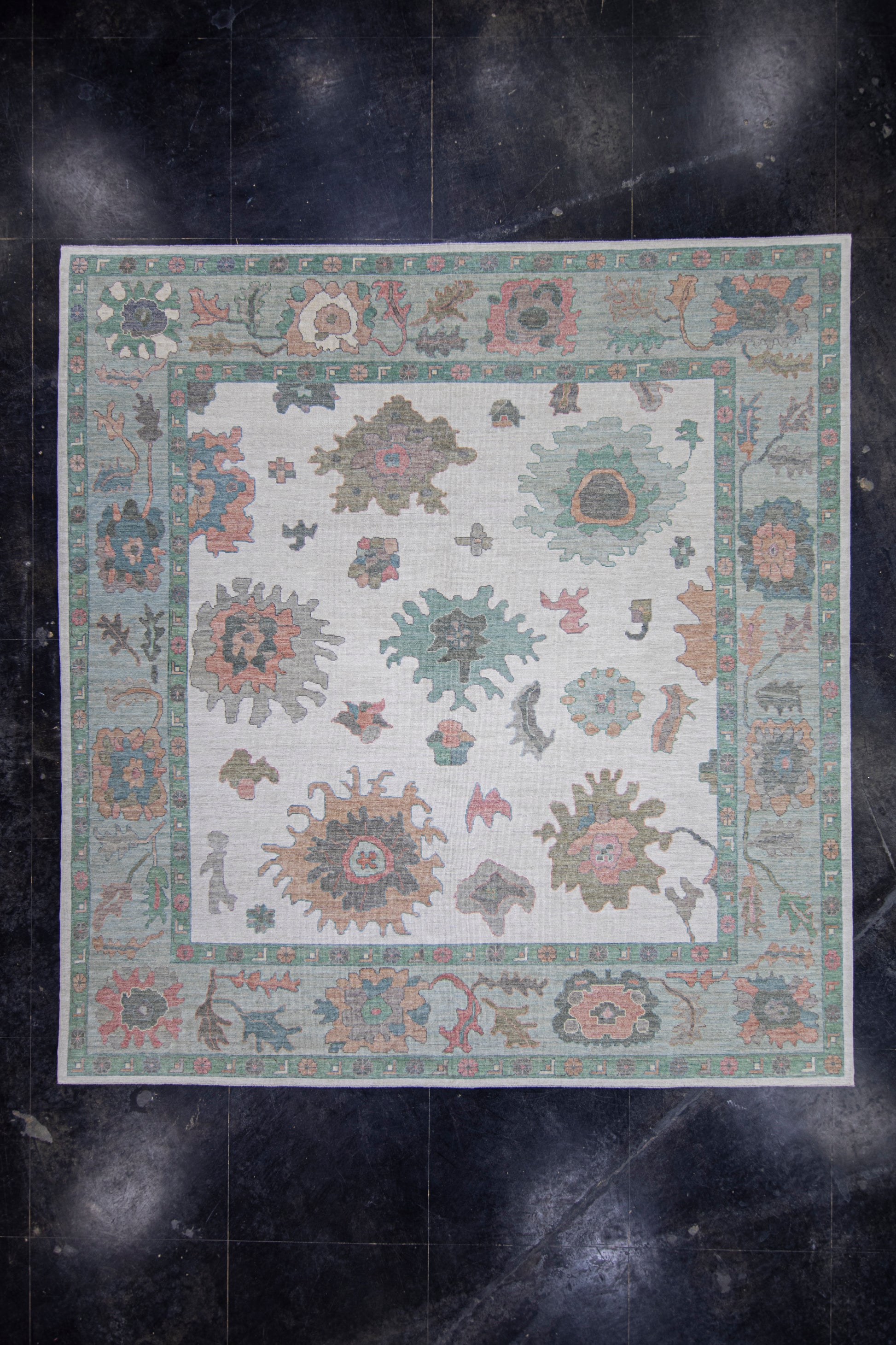 Square Turkish Oushak Rug 11'10" x 12'7" #17300