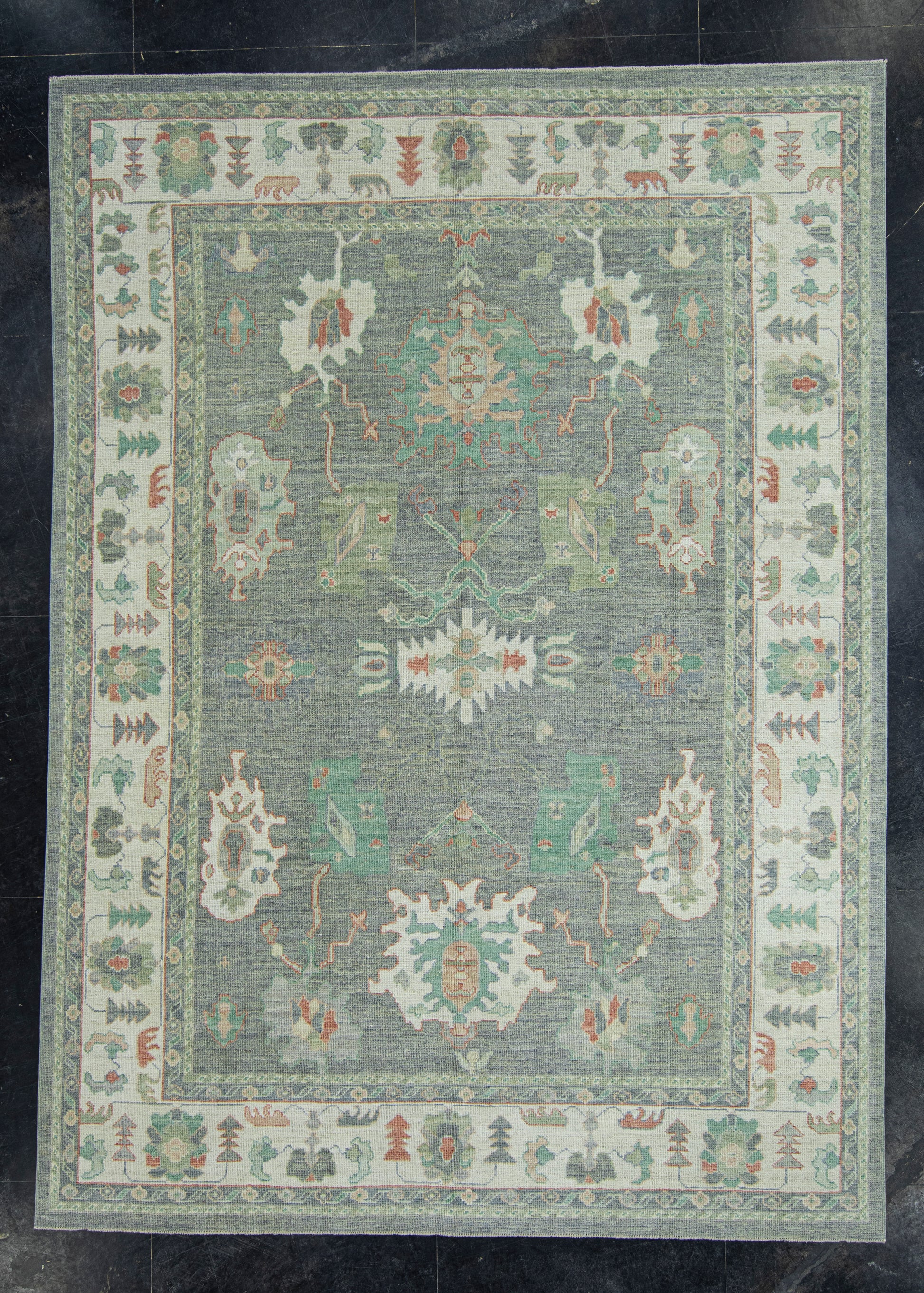 Turkish Oushak Rug 8'10" x 12'2" #17715
