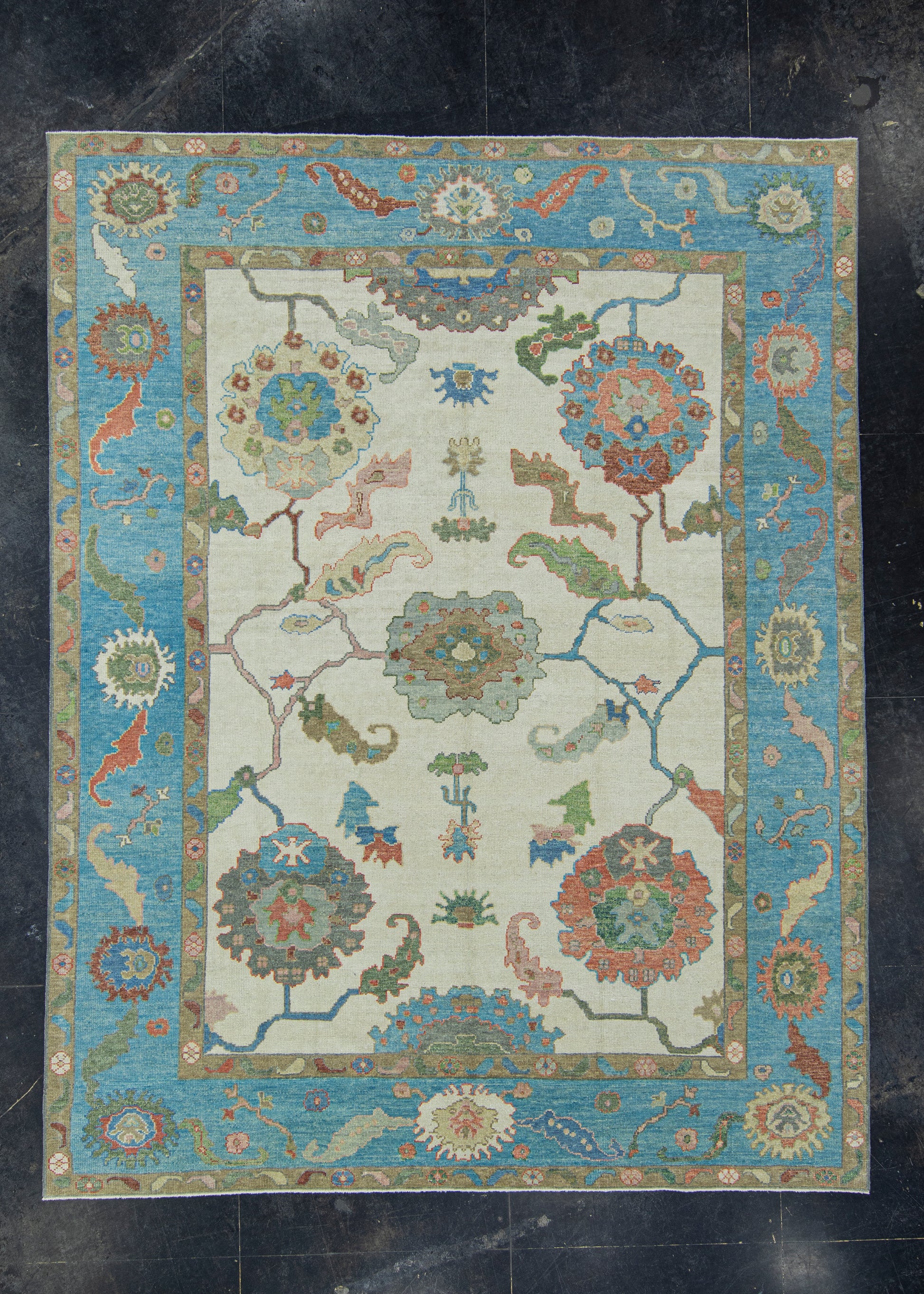 Turkish Oushak Rug 9'2" x 11'9" #17079