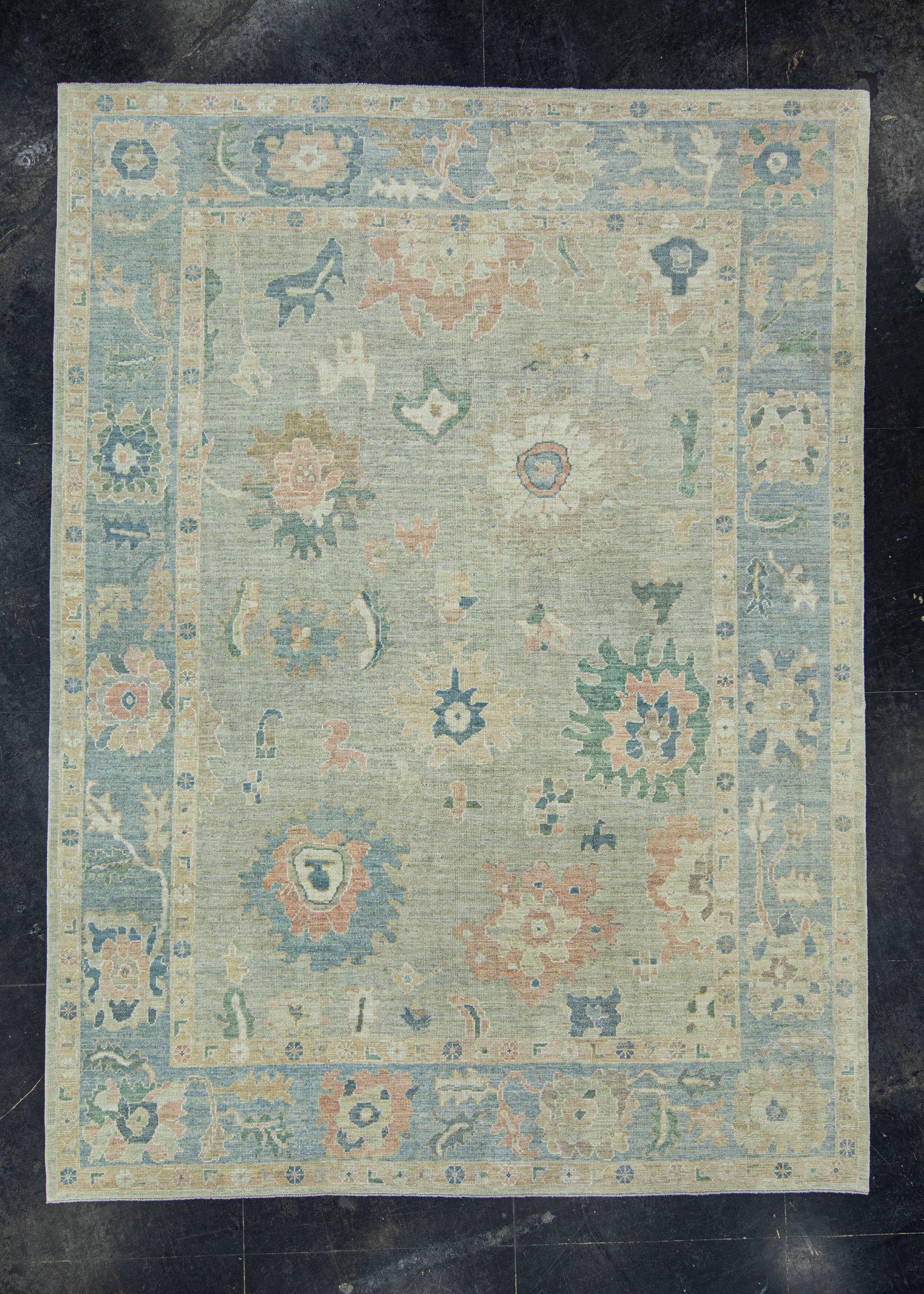 Turkish Oushak Rug 9'1" x 12'5" #17269