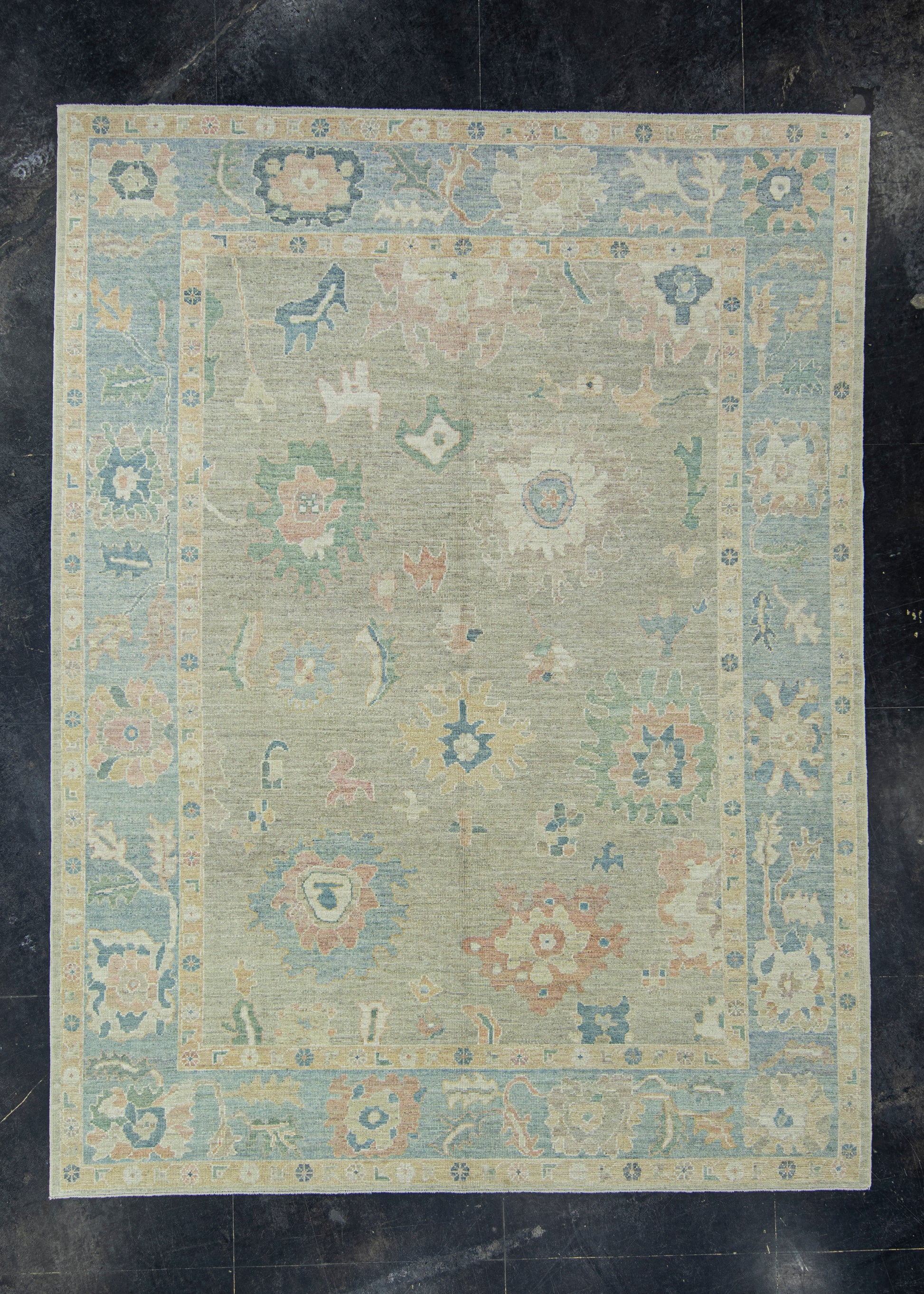 Turkish Oushak Rug 9'2" x 12'2" #17284