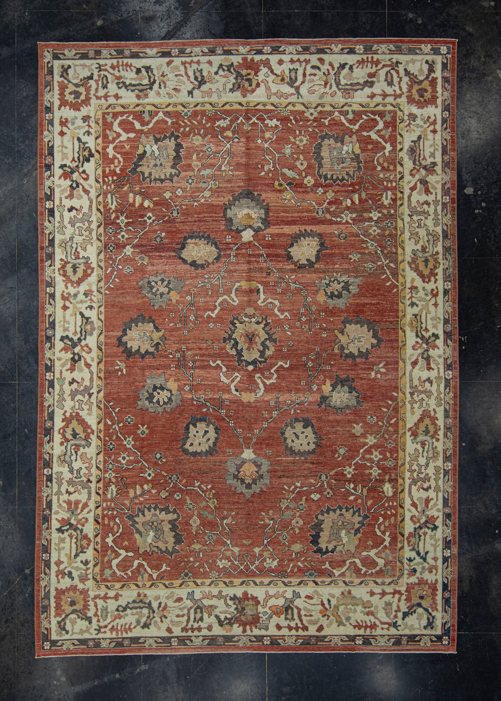 Turkish Old Wool Oushak Rug 10'1" x 14'9" #17085