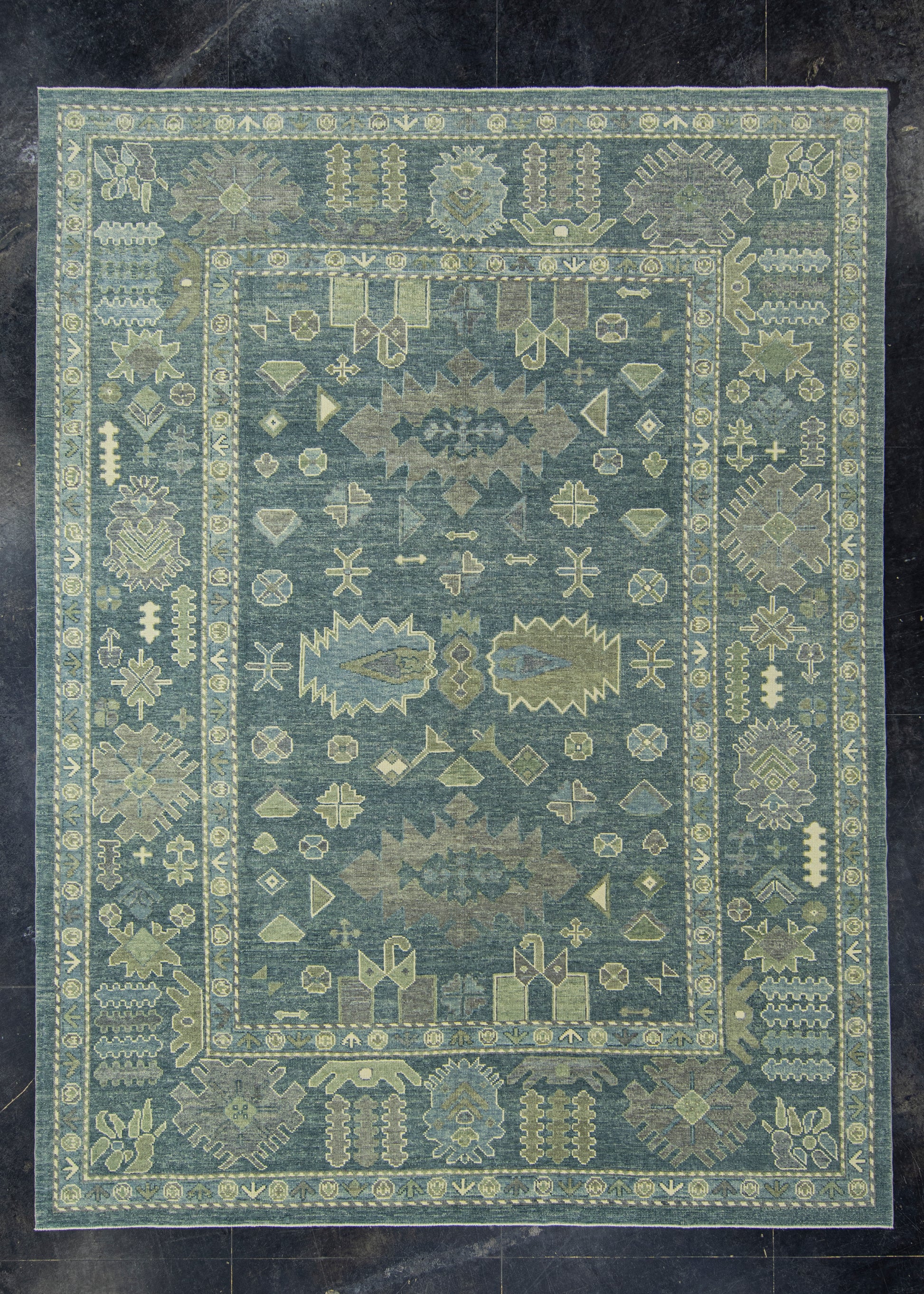Turkish Oushak Rug 9'5" x 12'7" #17737