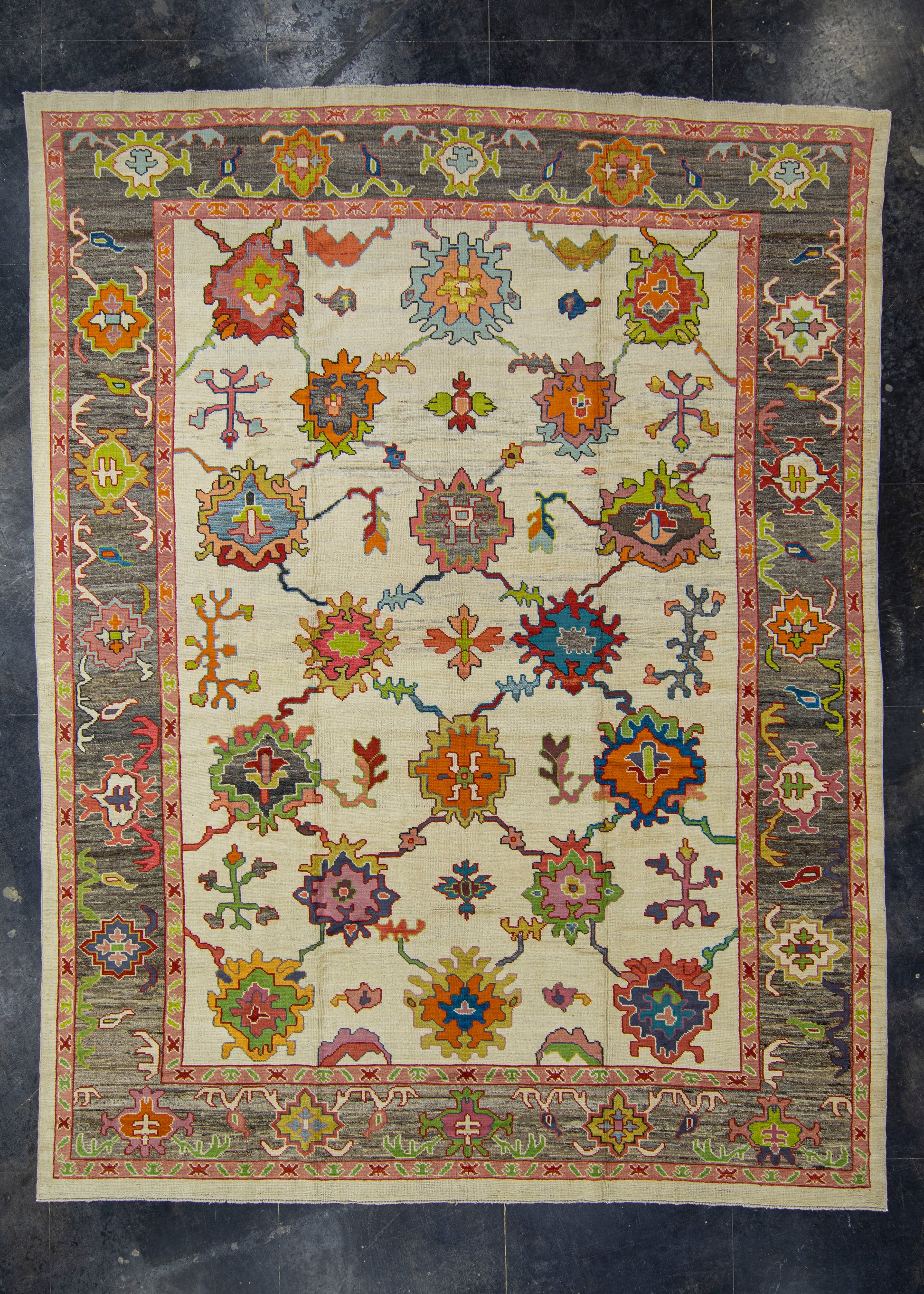 Handwoven Oushak Rug 11'5" x 14'8" #17850