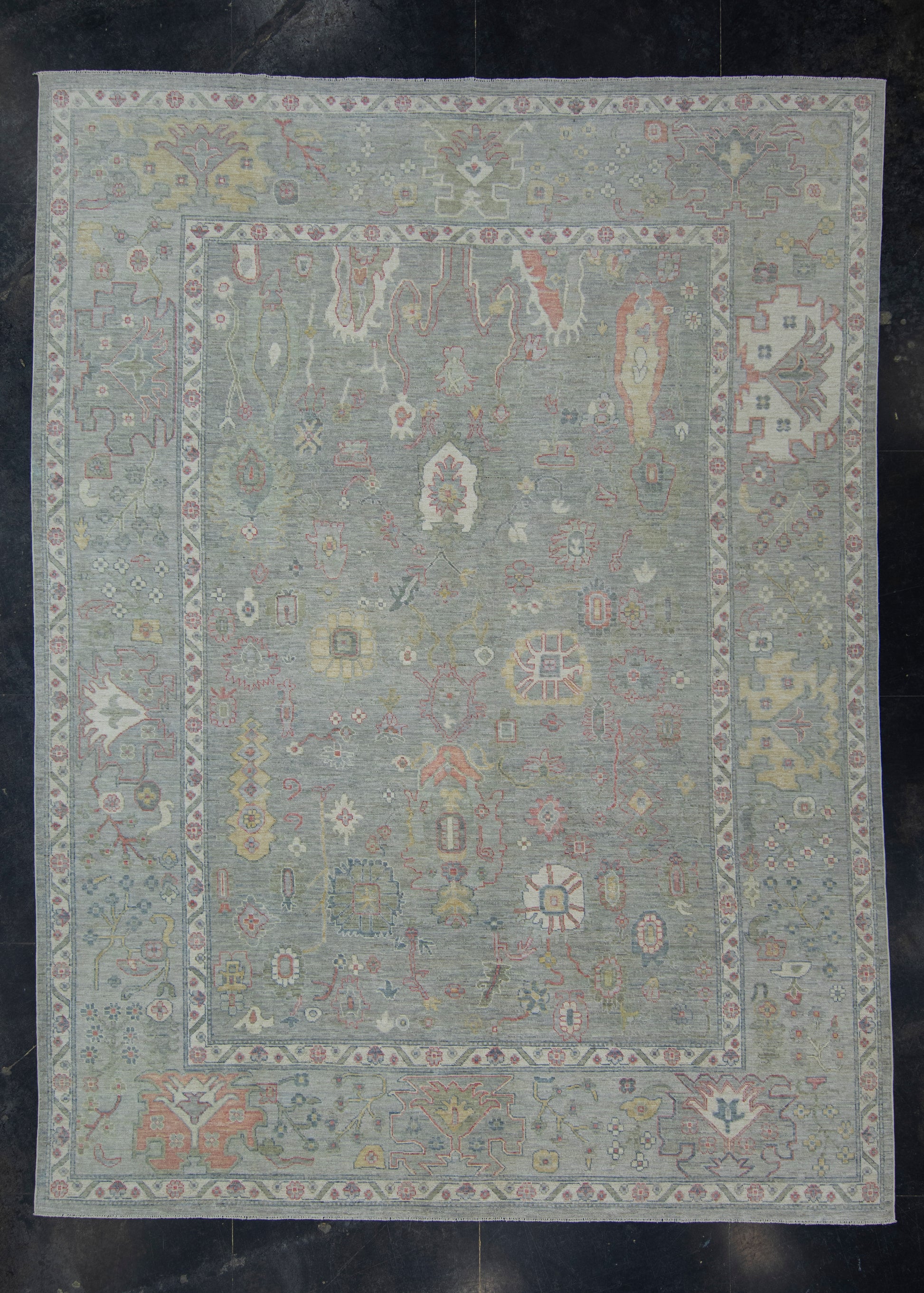 Handwoven Oushak Rug 10'4" x 13'11" #17409