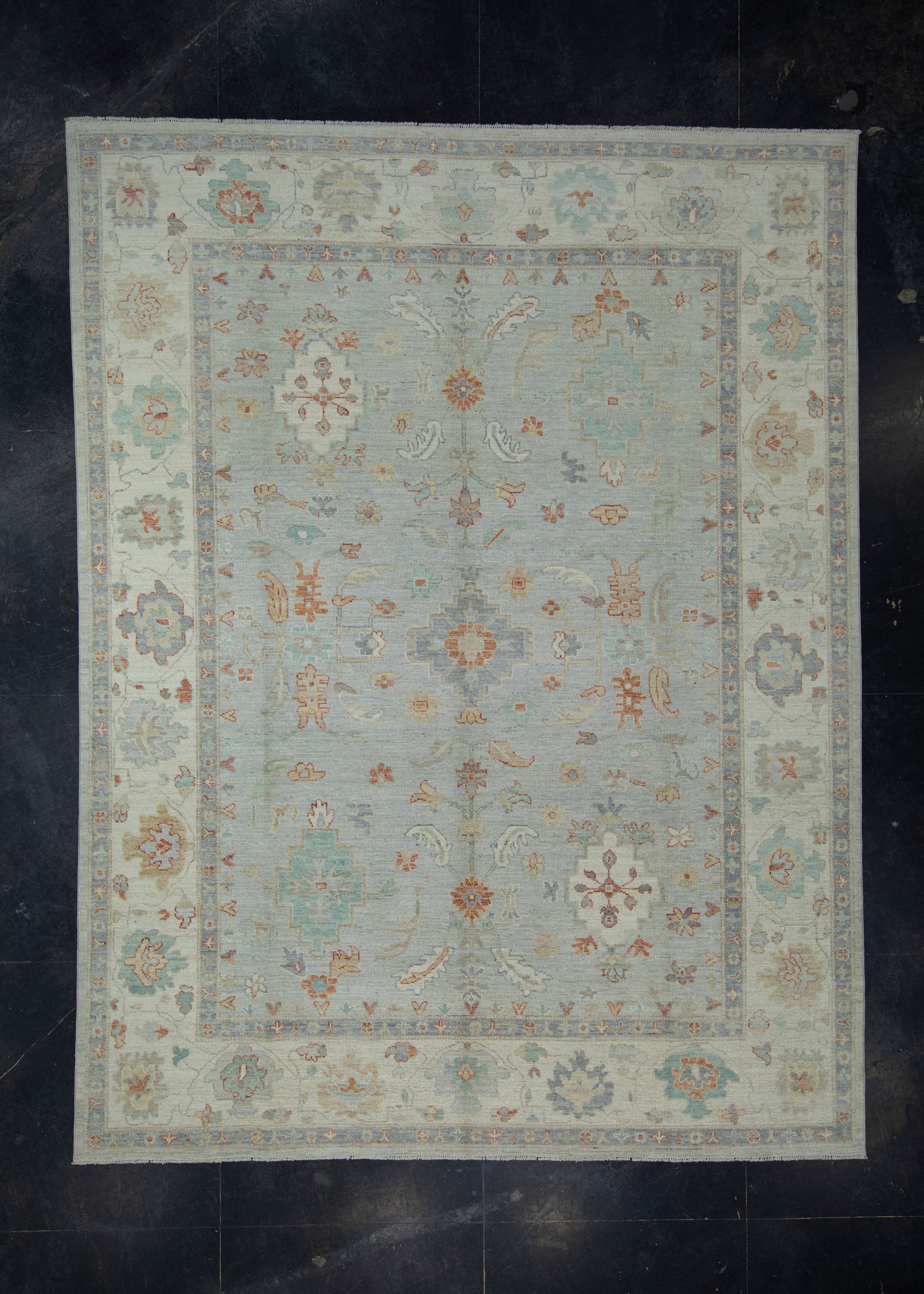 Handwoven Oushak Rug 9' x 11'10" #17410