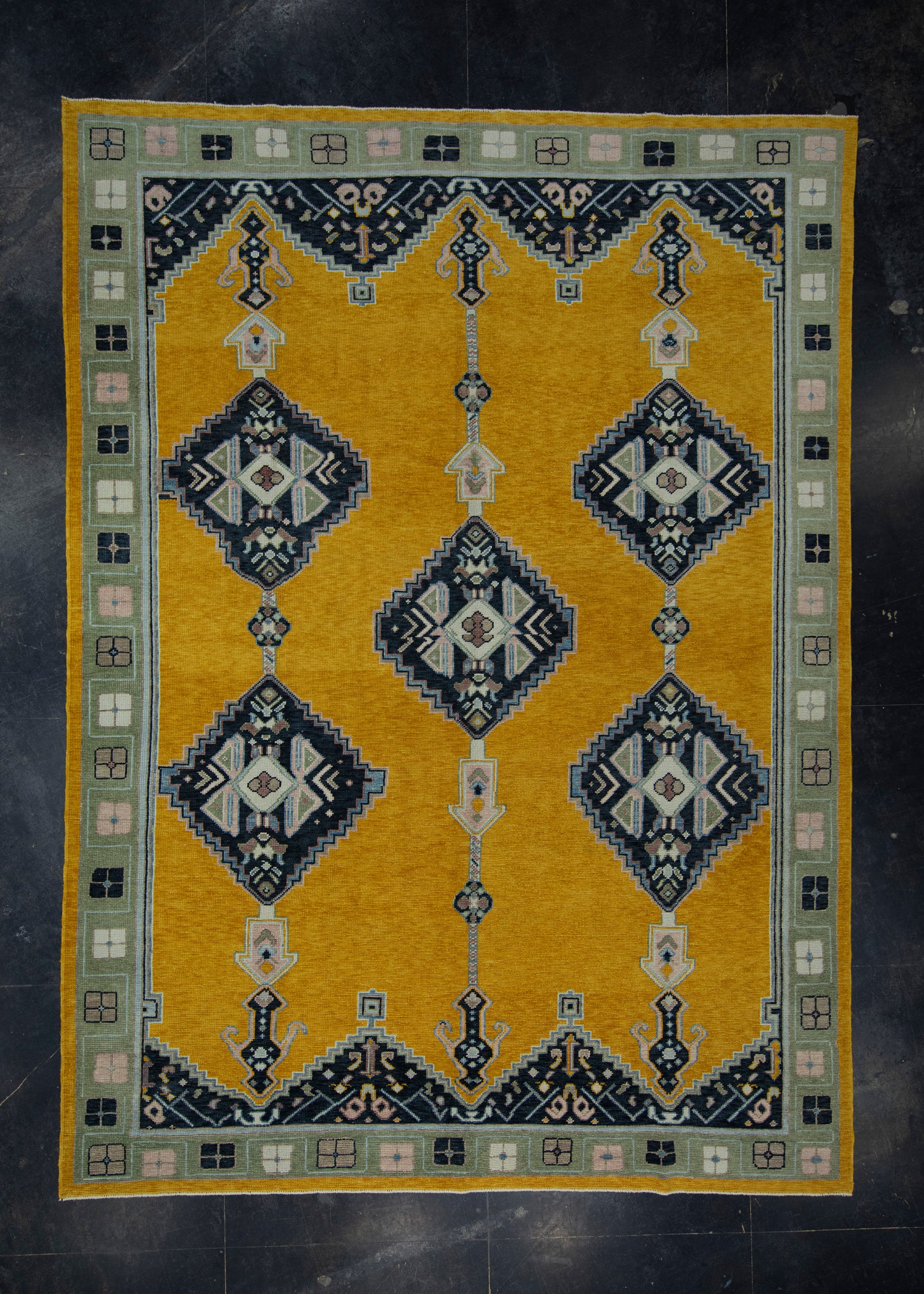 Handwoven Oushak Rug 9'1" x 12'5" #17429