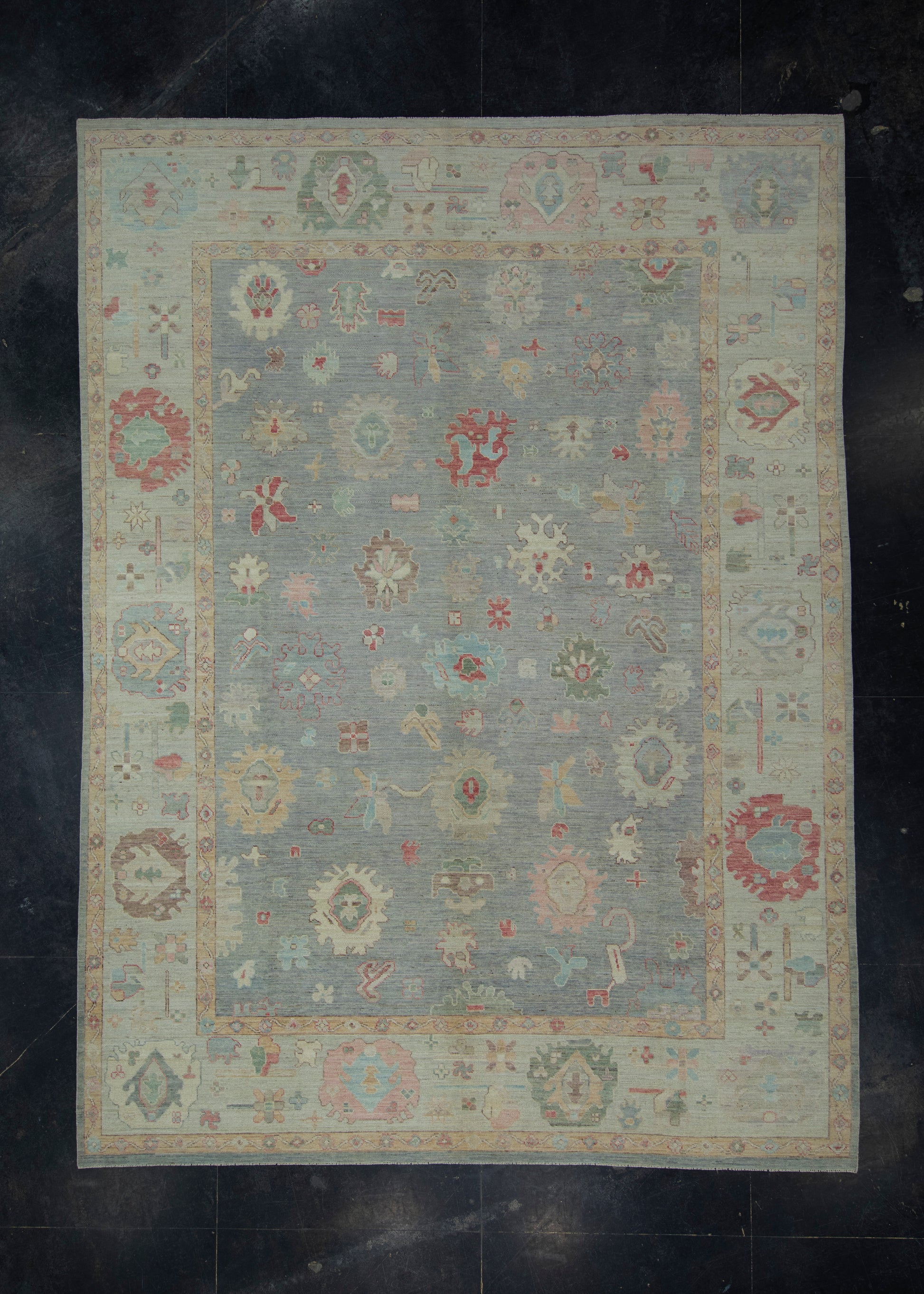 Handwoven Oushak Rug 8'10" x 12' #17431