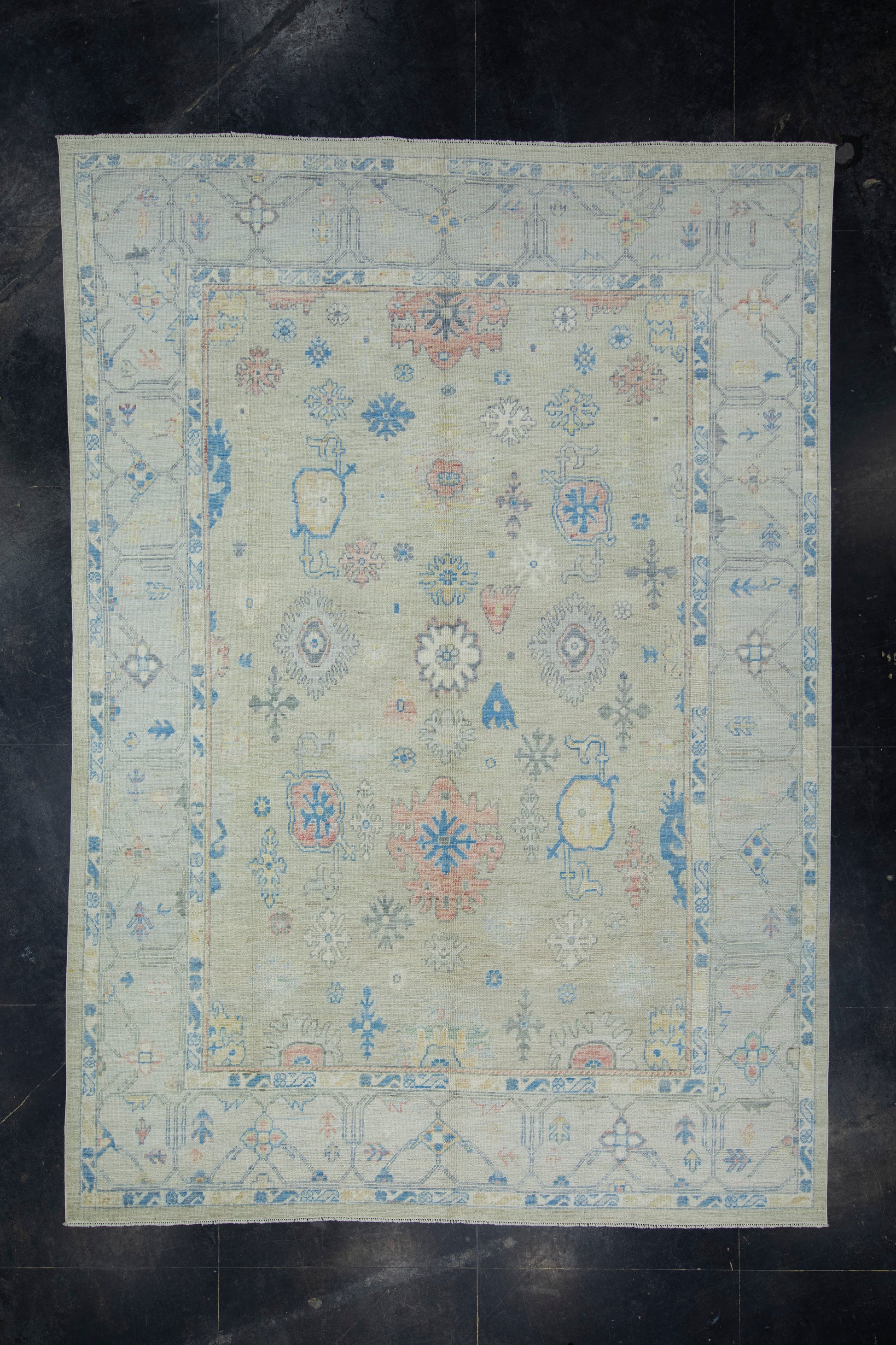 Handwoven Oushak Rug 8' x 12'6" #17433