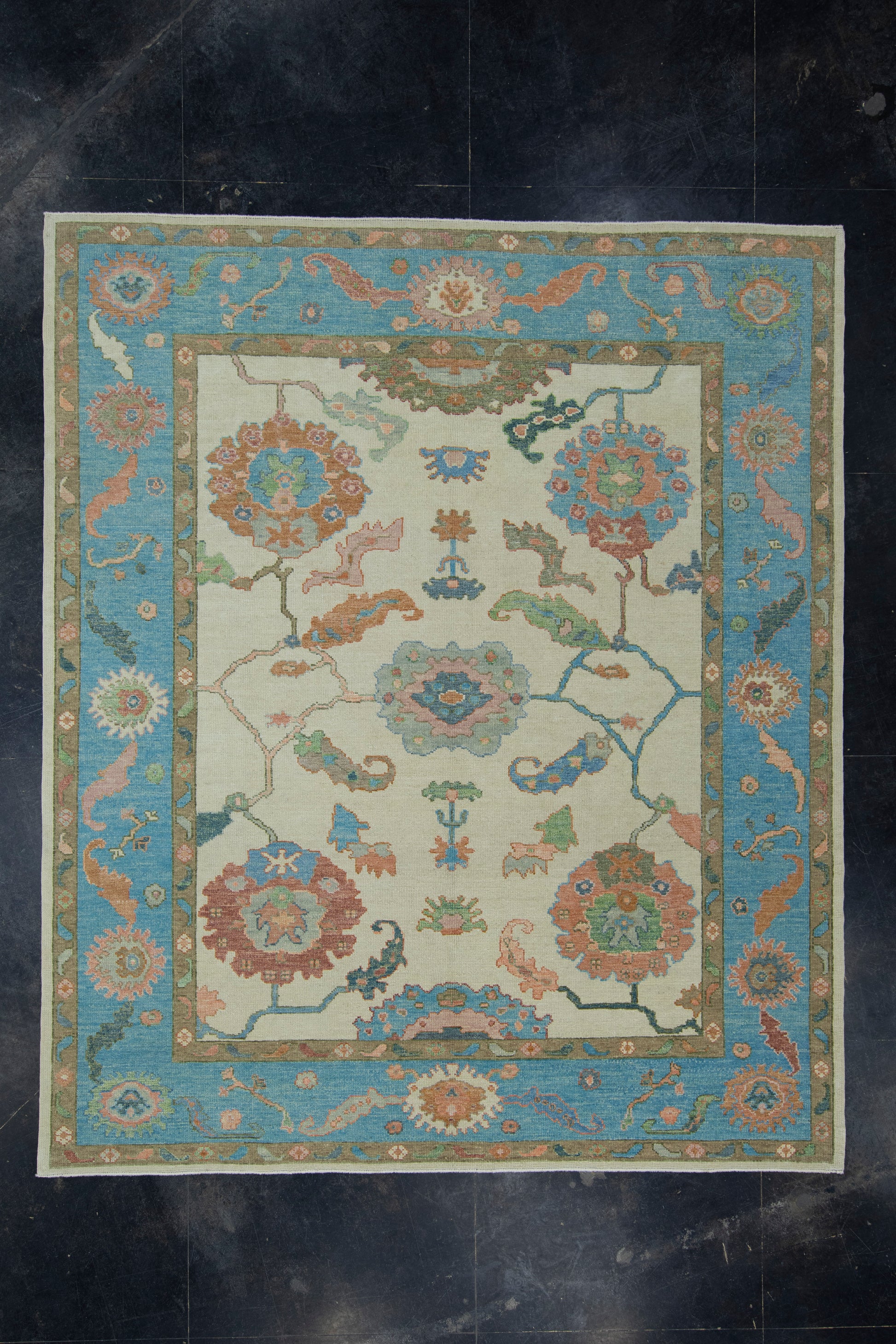 Turkish Oushak Rug 8'5" x 9'11" #17210