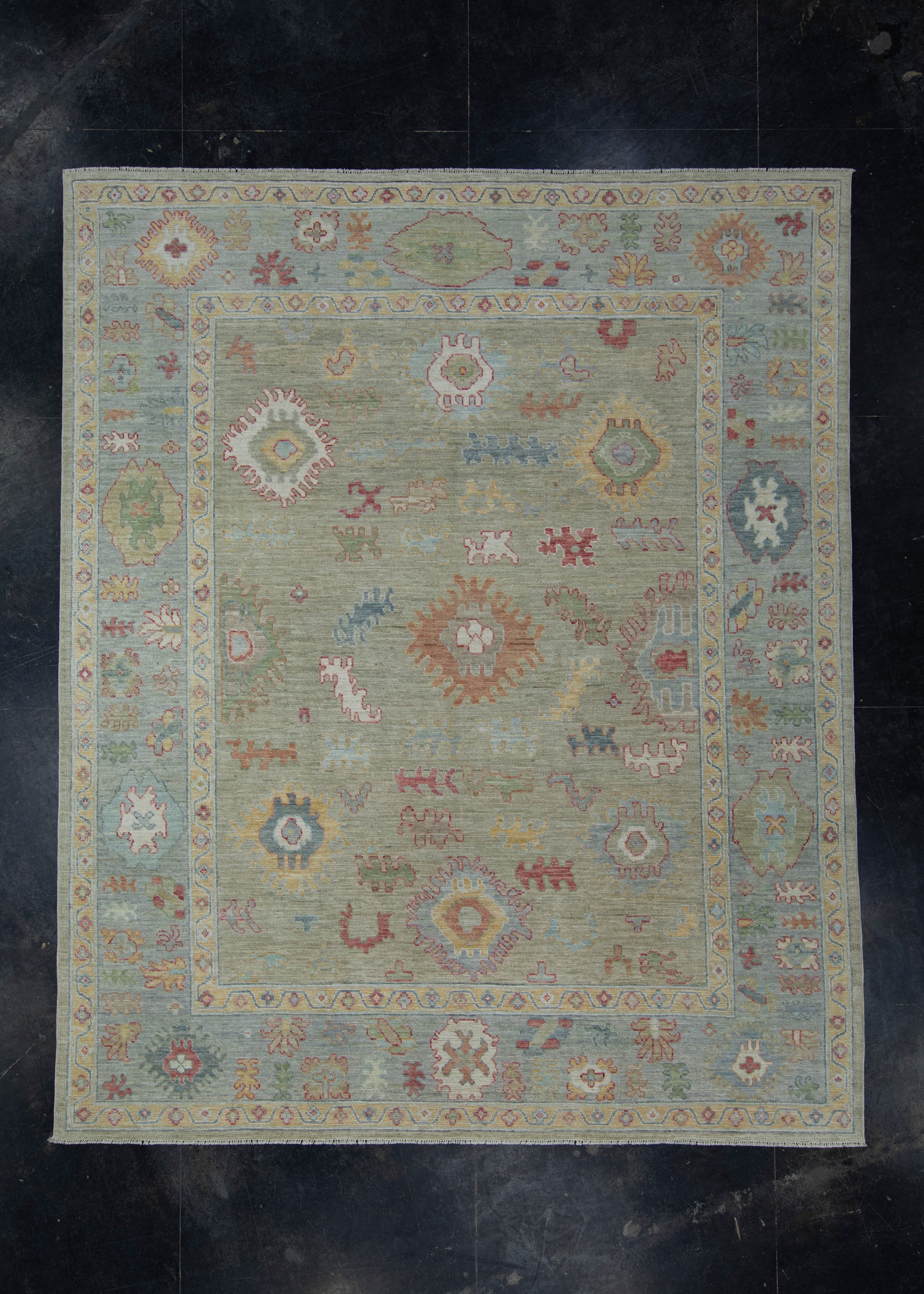 Handwoven Oushak Rug 8'2" x 10' #17407