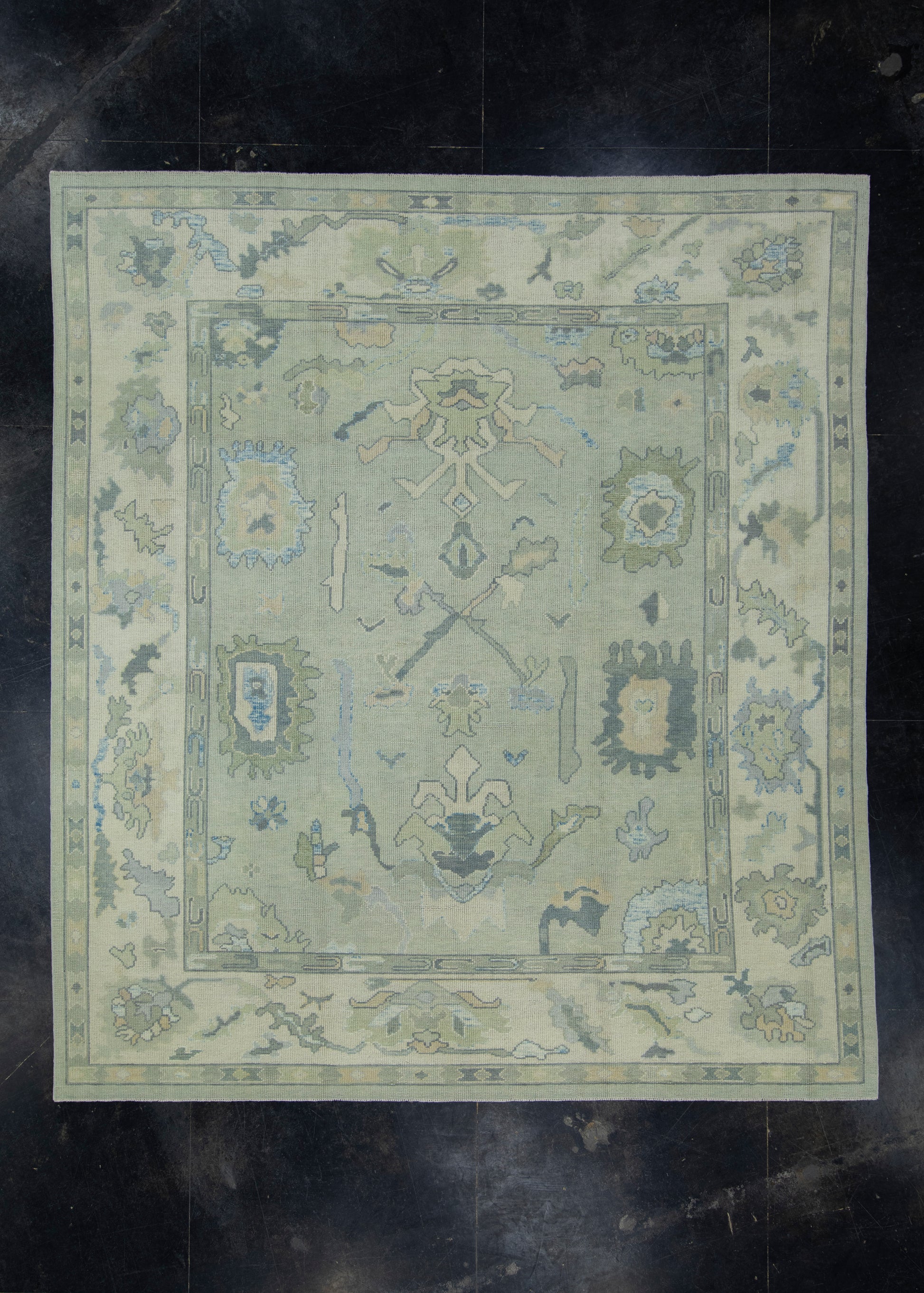 Turkish Oushak Rug 8'6" x 9'8" #17036