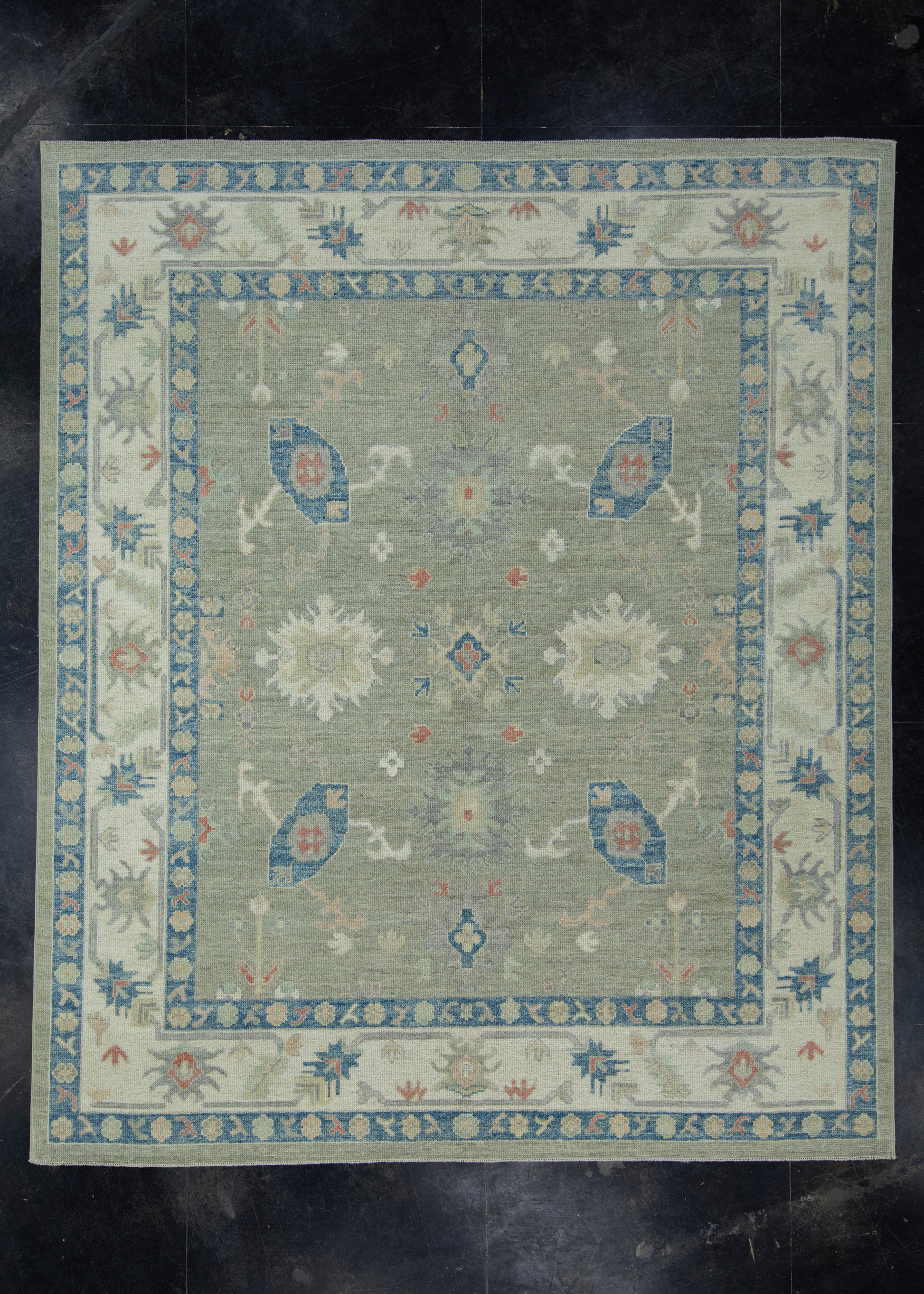 Turkish Oushak Rug 8'7" x 10'2" #17749