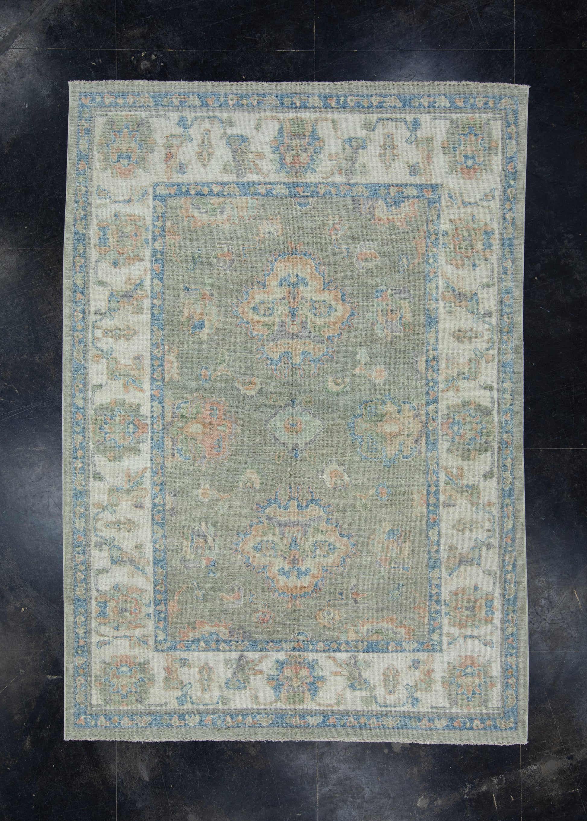 Turkish Oushak Rug 6'11" x 9'9" #17856