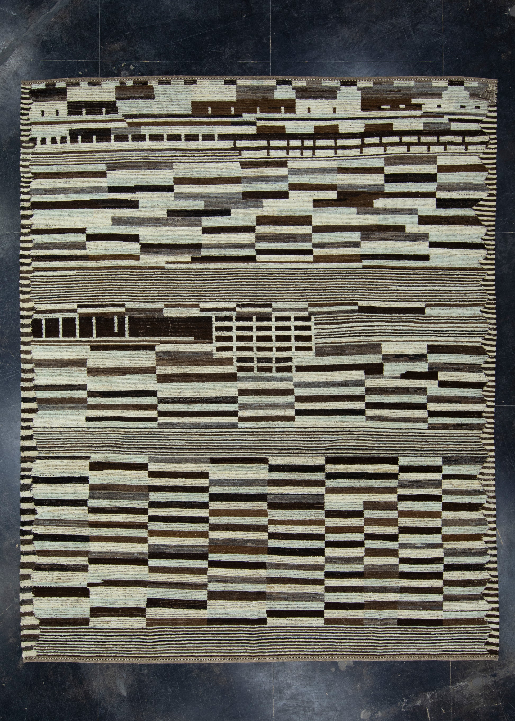 Hand Knotted Modern Rug 8'2" x 10'1" #17405
