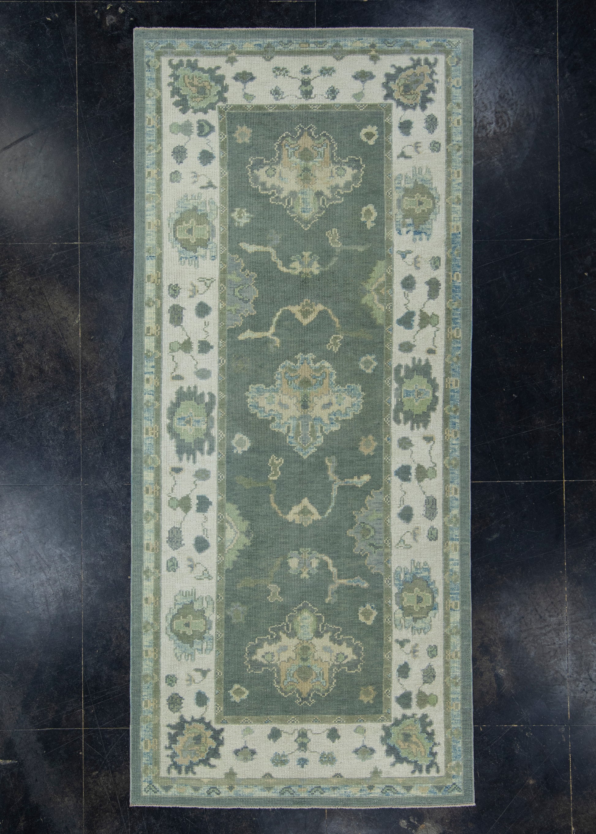 Turkish Oushak Rug 4'2" x 9'7" #17167