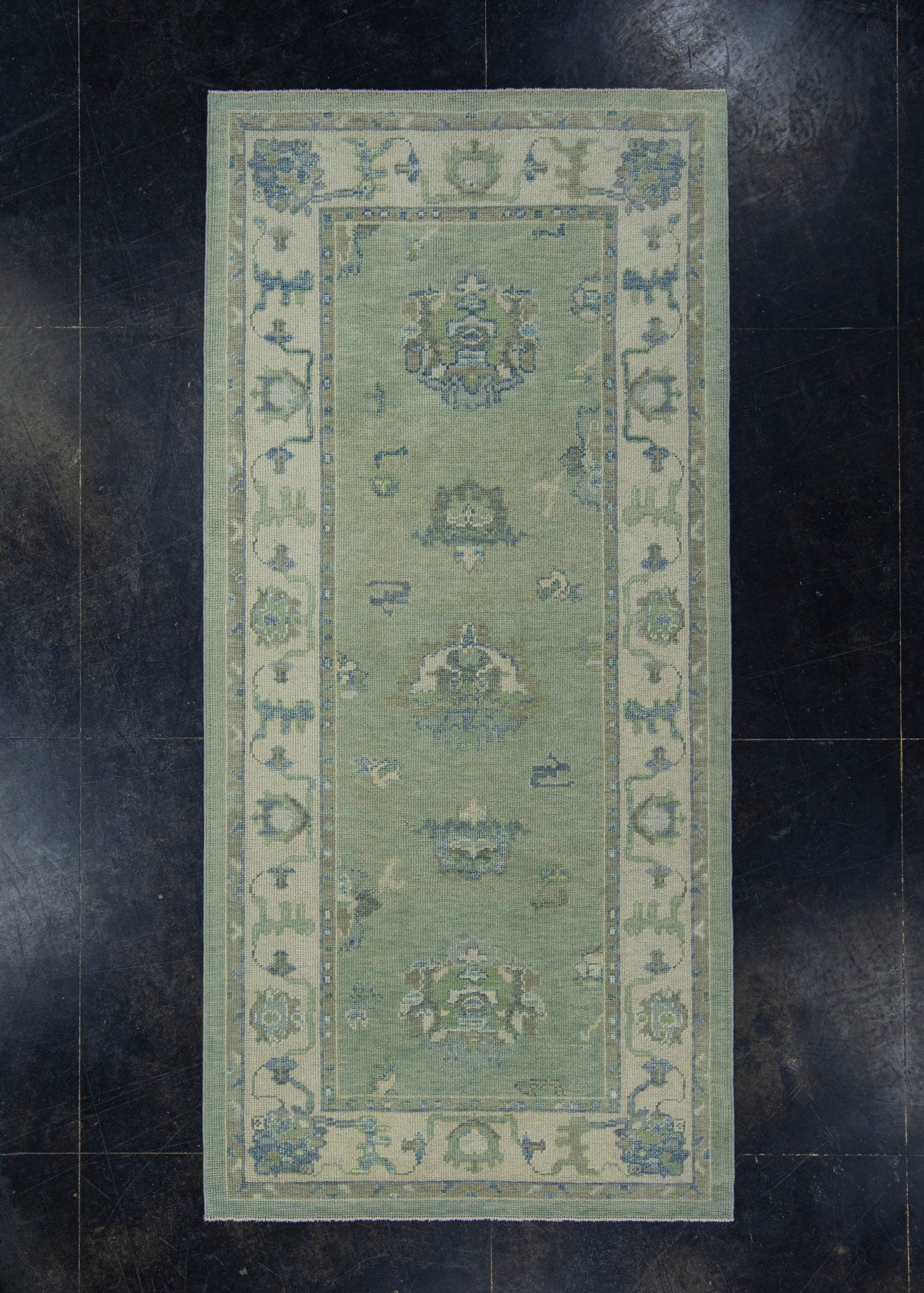 Turkish Oushak Rug 3'10" x 8'2" #17005