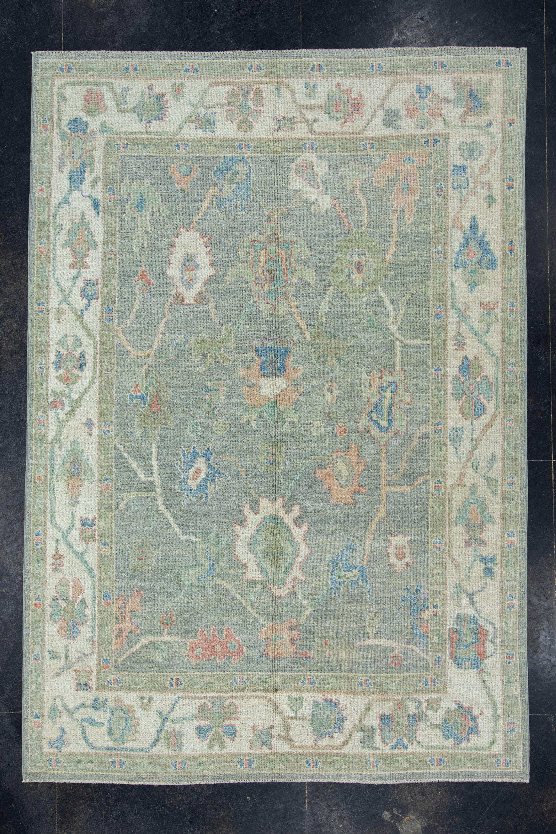 Turkish Oushak Rug 6'1" x 8'10" #17951
