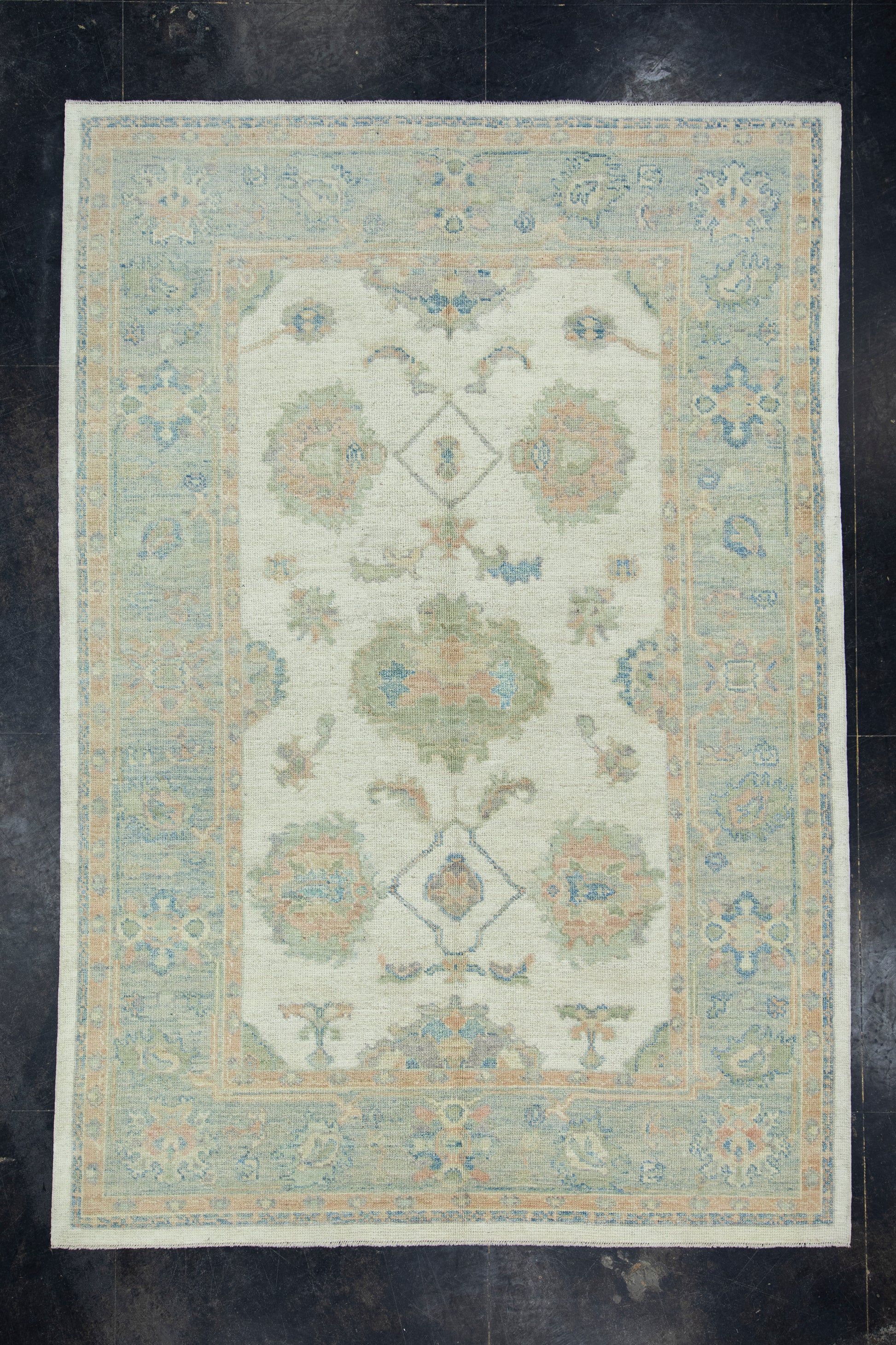Turkish Oushak Rug 6'4" x 9'2" #17760