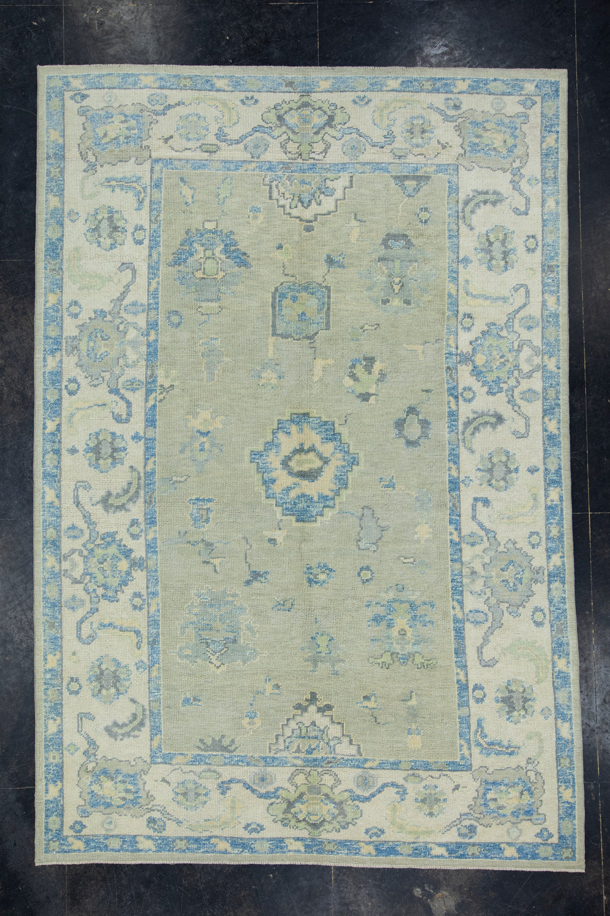 Turkish Oushak Rug 6'2" x 9'1" #17110